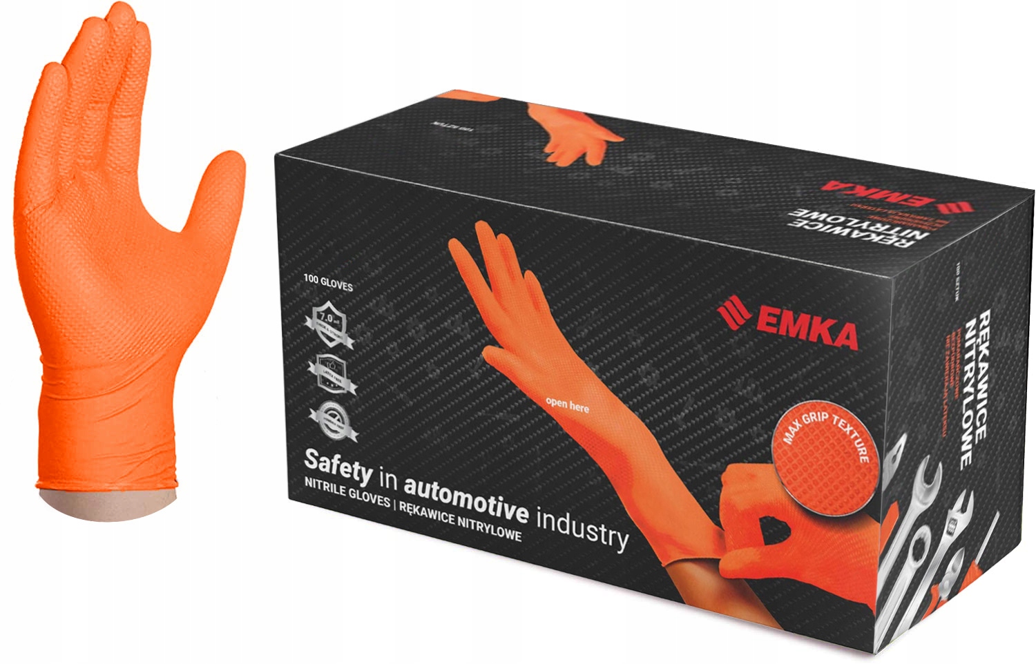 Rukavice EMKA Max-Grip veľkosť 9 - L 50 párov