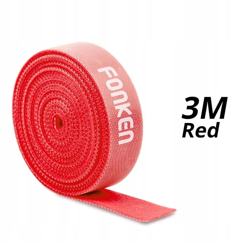 [Suchý zips 3m červený] navíjač kábla USB