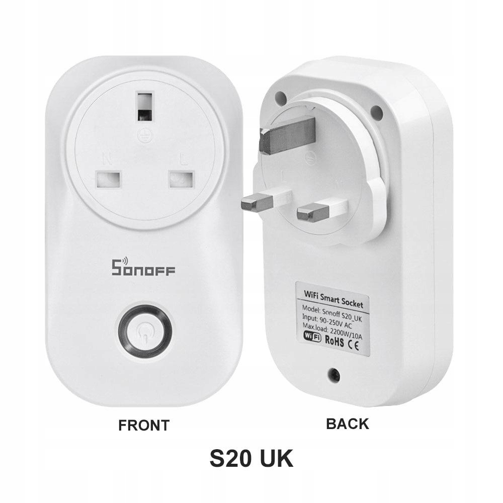 [S20 Uk] Inteligentná bezdrôtová zásuvka Wi-Fi