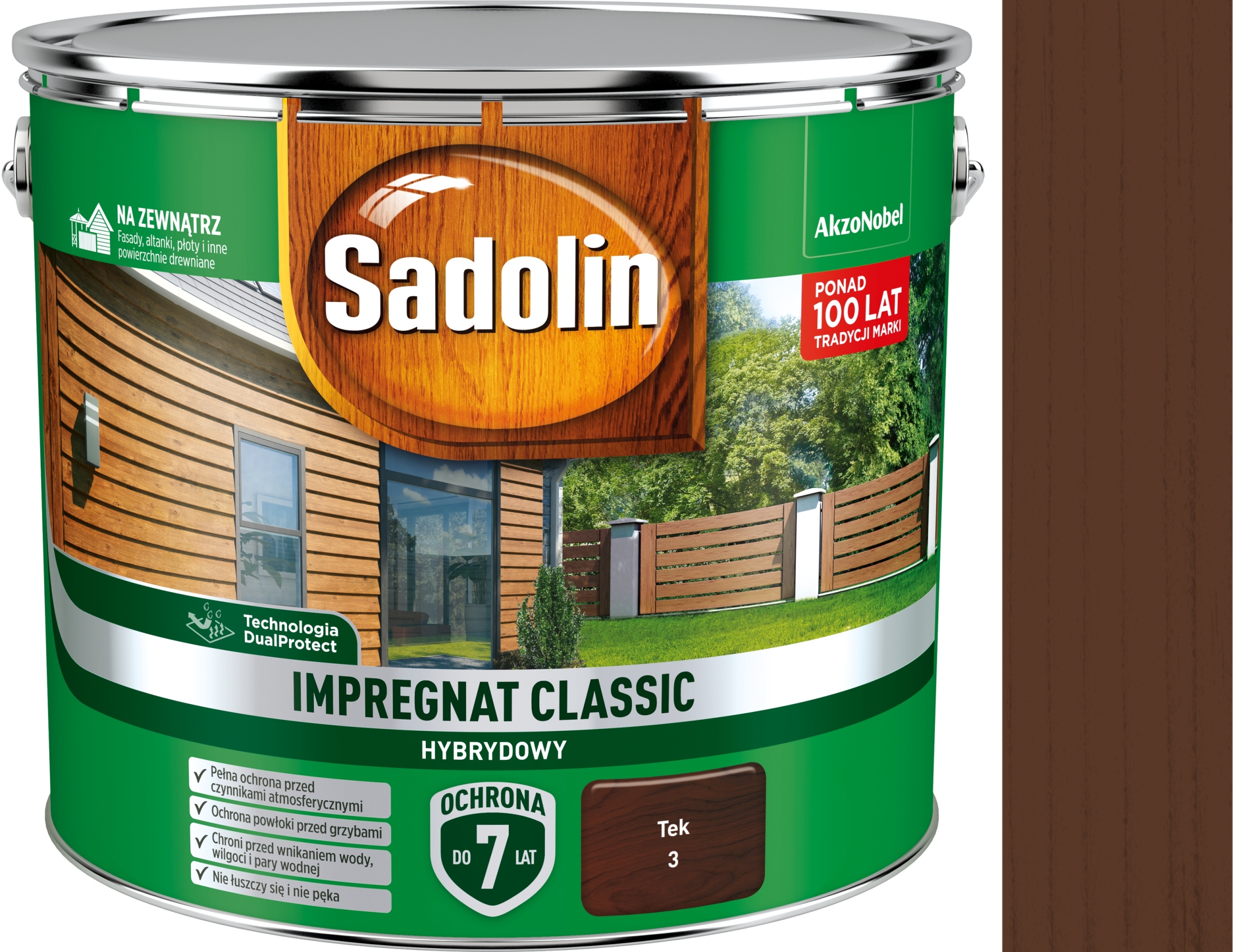 Impregnácia dreva Sadolin 5327518 Tek 9 l
