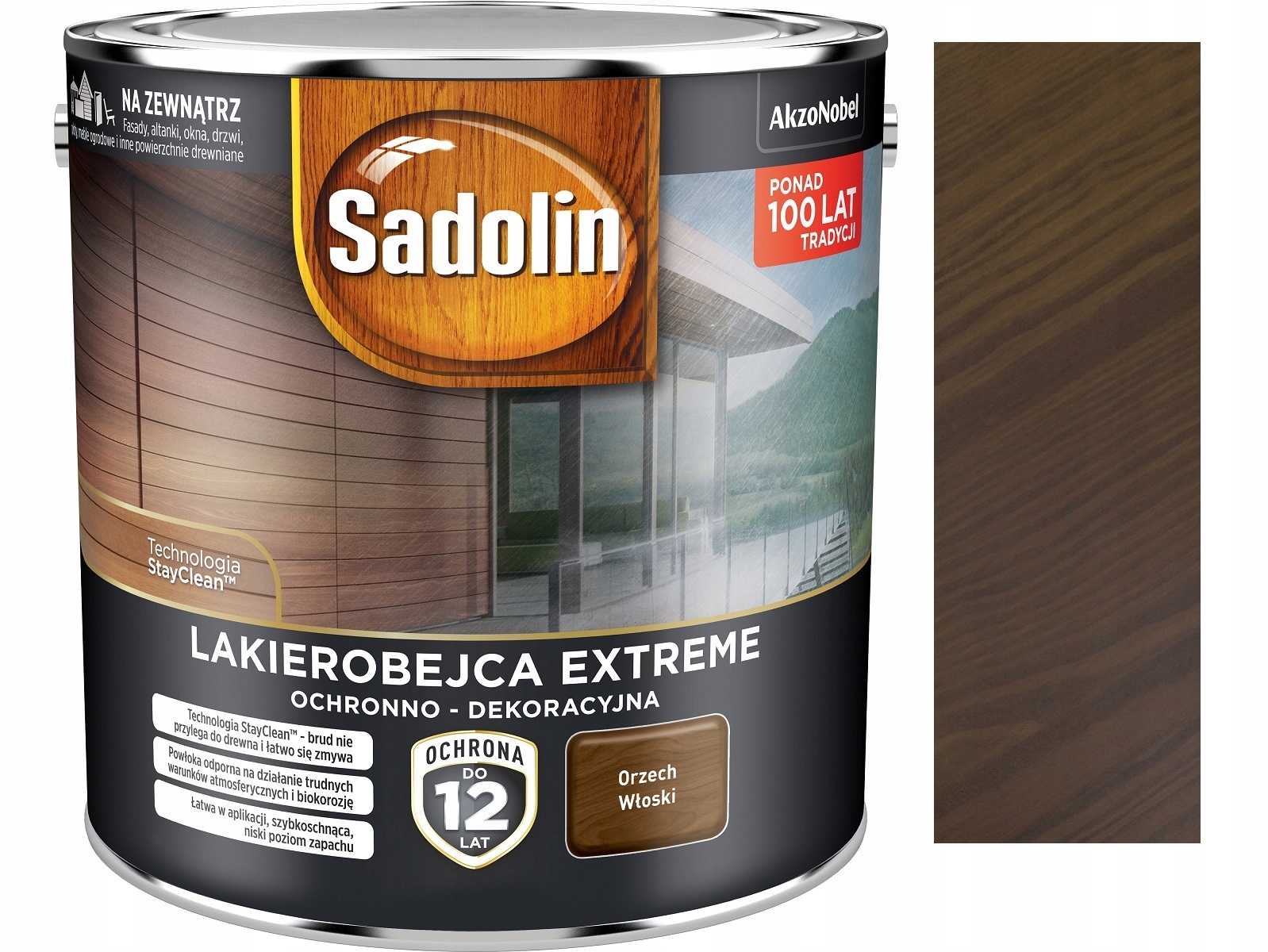 Sadolinová lazúra na vodu 4,5 l Orech