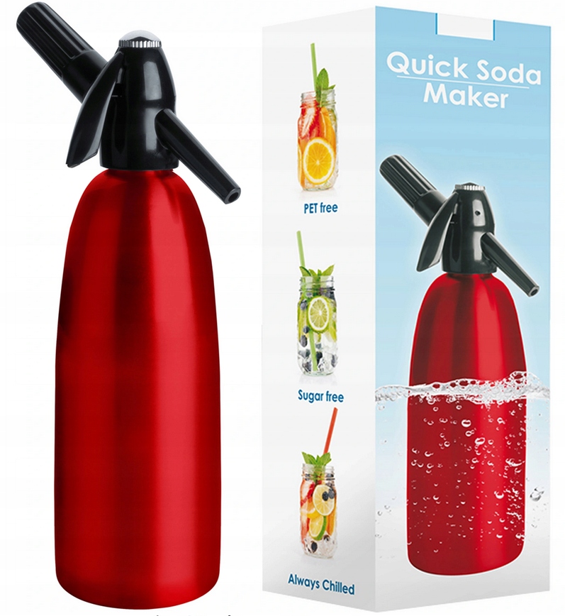 SATURÁTOR Rýchlo sódovo červená 1 liter + 10 x kartuše