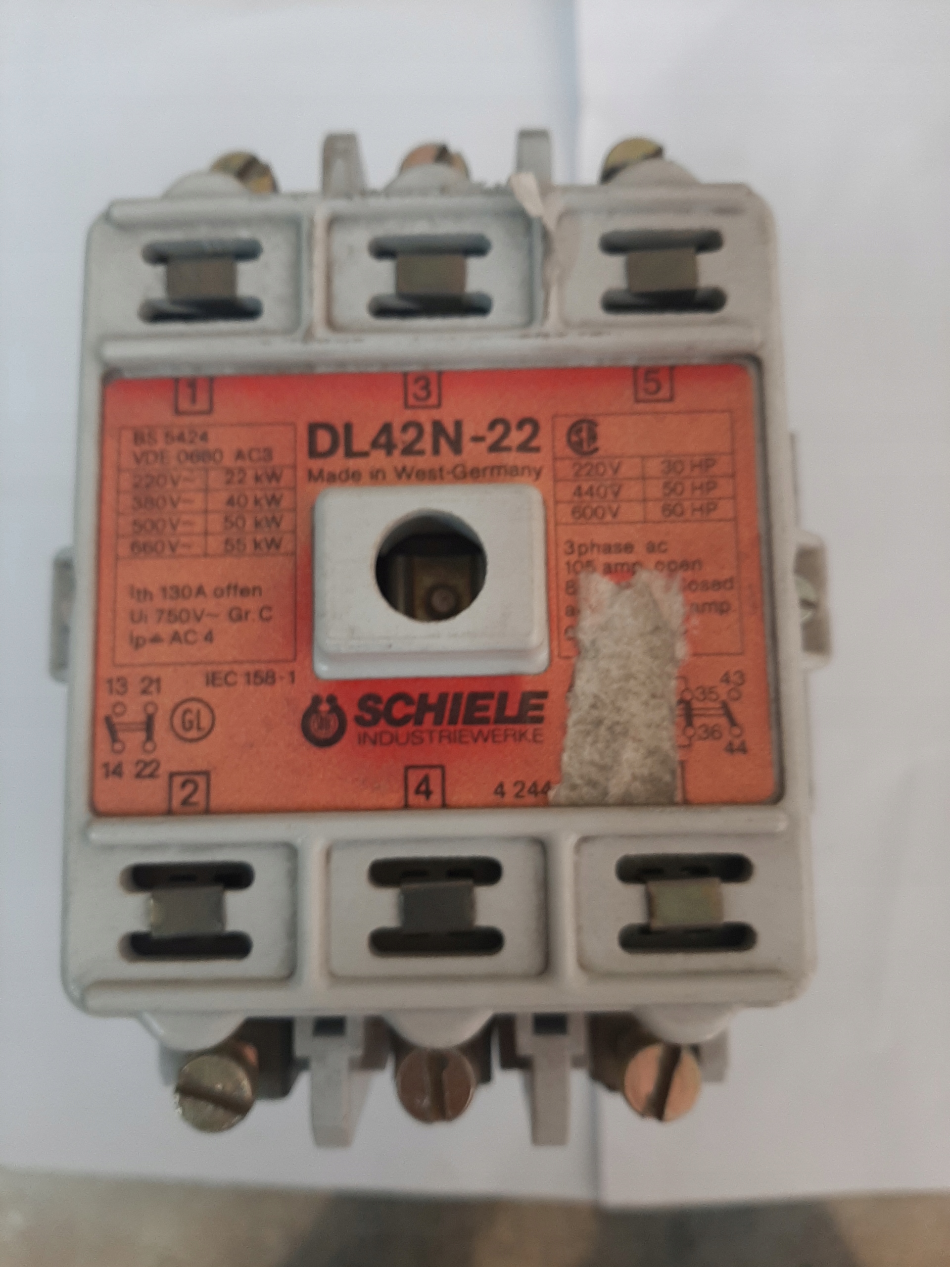 Stykač SCHIELE DL42N-22 230V DC