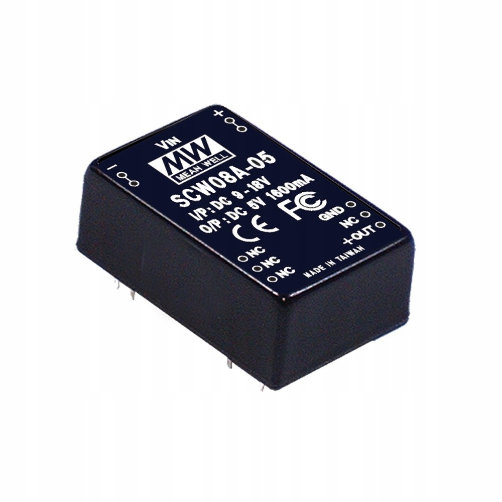 SCW08B-12 DC / DC modul 8W 18 ~ 36V / 12V 0,67A