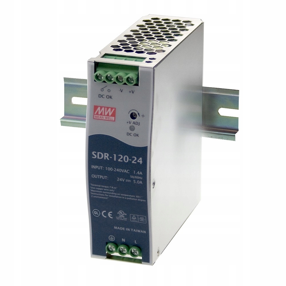Napájací zdroj SDR-120-12 na DIN lištu 120W 12V 10A