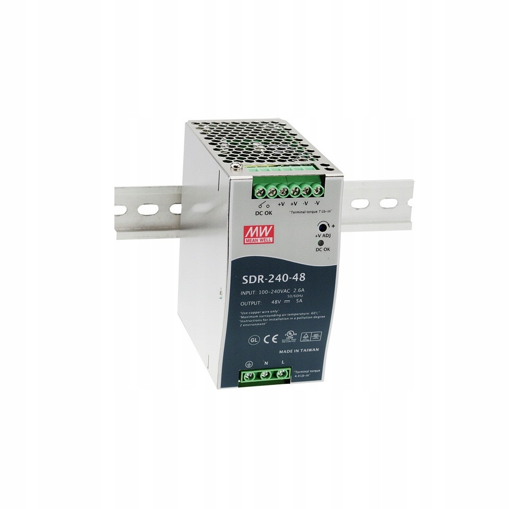 Napájací zdroj SDR-240-48 na DIN lištu 240W 48V 5A