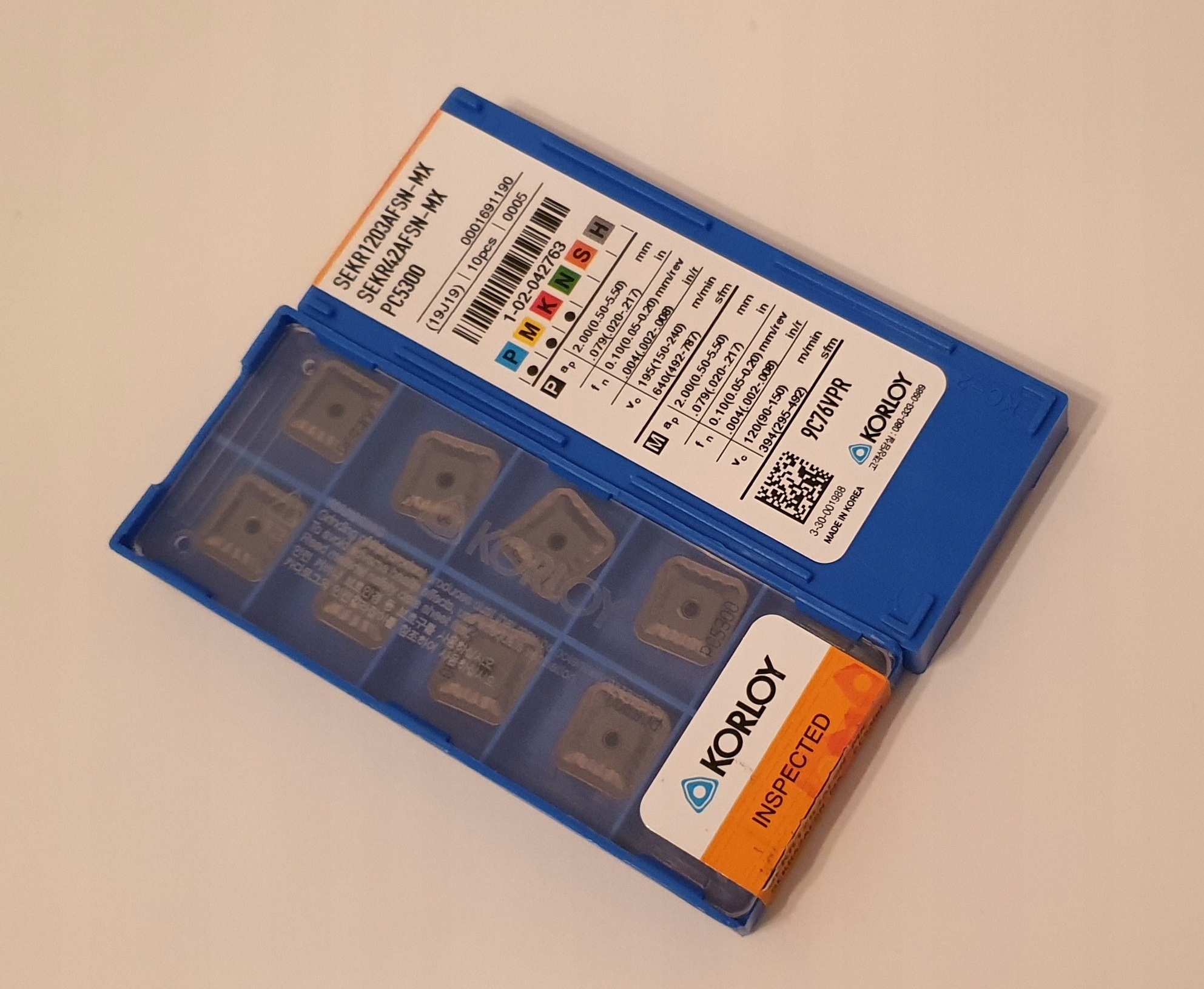 SEKR1203 AFSN-MX PC5300 KORLOY * Faktúra *