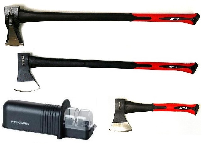 SADA 3 OSIÍ sekera na štiepaciu sekeru +FISKARS