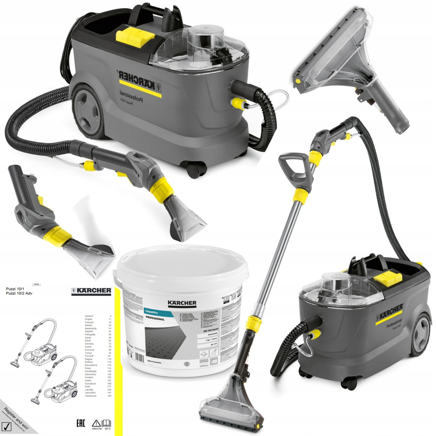 Kärcher umývací vysávač Najnovší MODEL 2023 Karcher PUZZI 10/1 1250 W