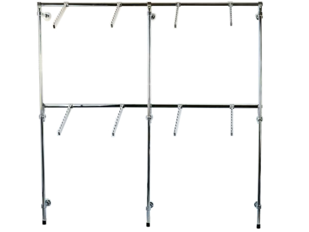 Obchodný regál, oválny tubus, 1,8 m, vešiaky, stojany, C1