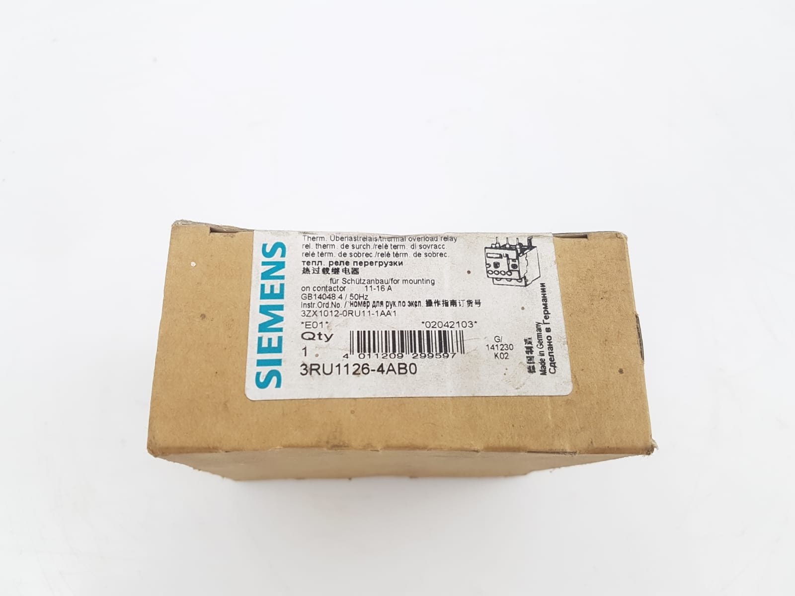 SIEMENS 3RU1126-4AB0 11-16A Tepelné relé