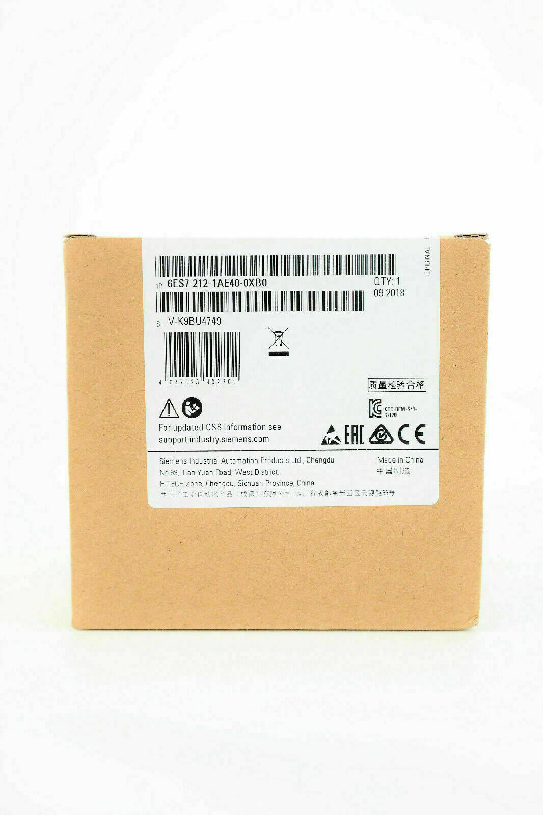 SIEMENS S7-1200 CPU 1212C 6ES7212-1AE40-0XB0 DC / DC