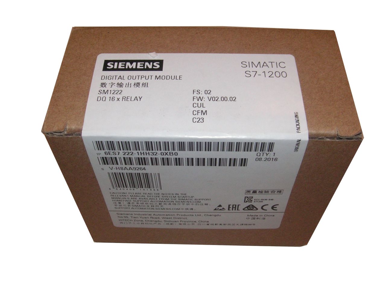 SIEMENS S7-1200 SM1222 16DO RLY 6ES7222-1HH32-0XB0
