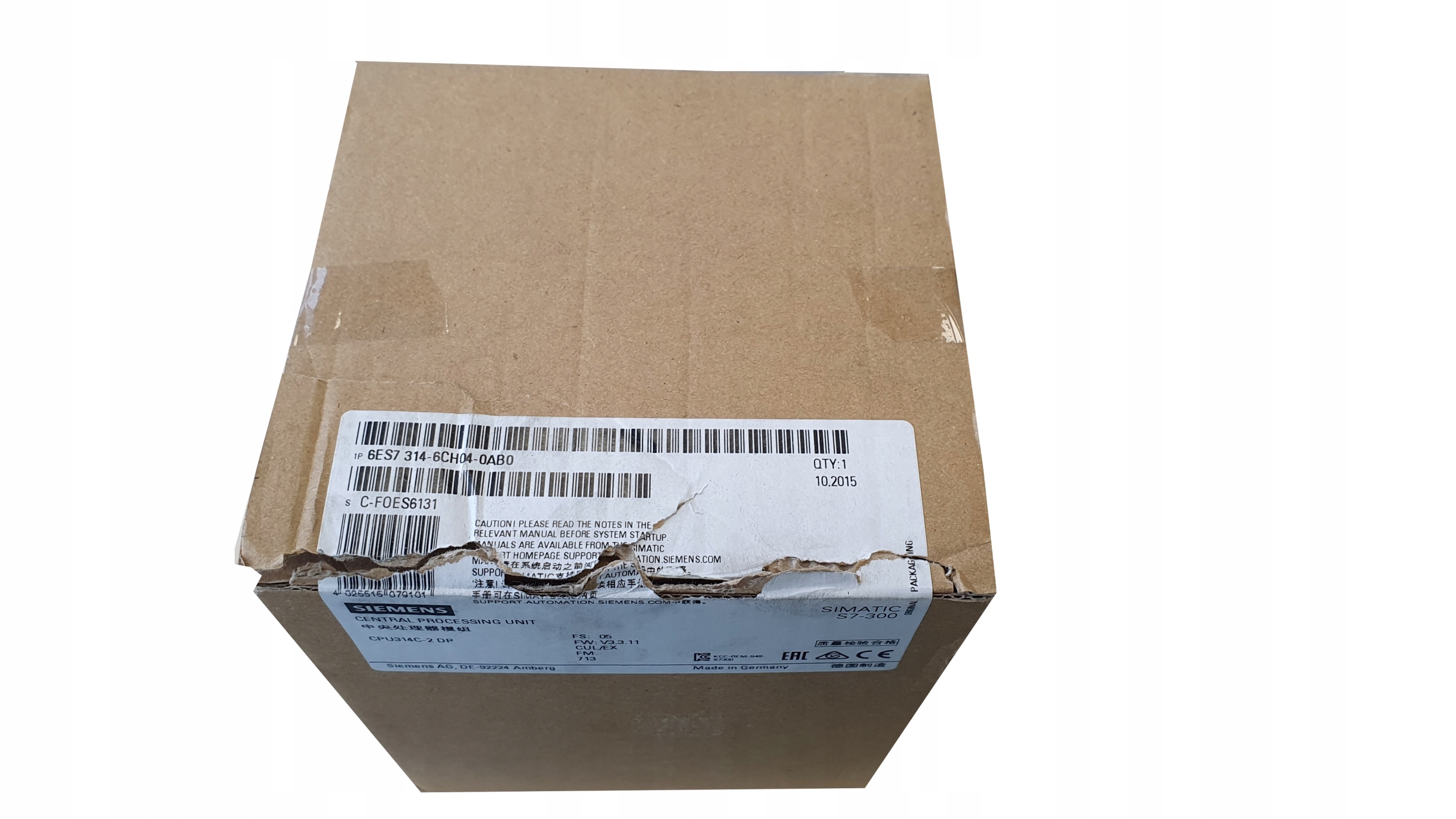 SIEMENS S7-300 CPU314C-2 DP 6ES7314-6CH04-0AB0