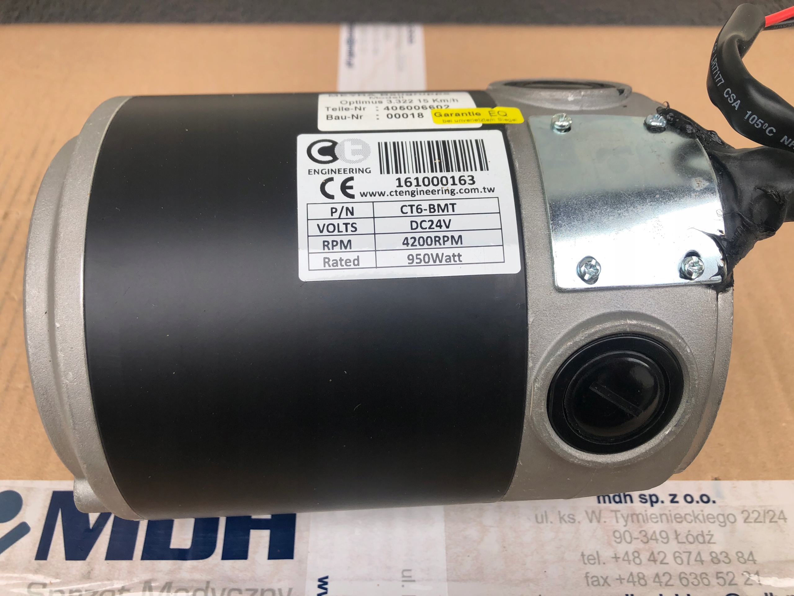 MOTOR 950 W MEYRA OPTIMUS 2 15 KM / H 2,322 3,322