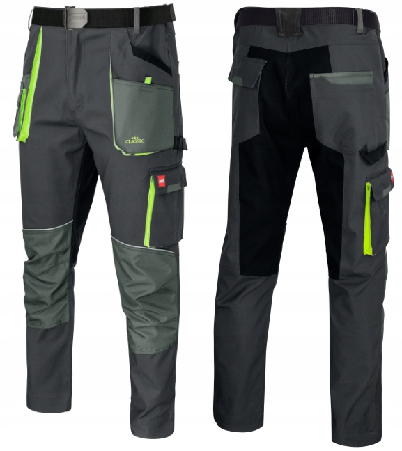 STRONG Pracovné nohavice BAVLNA Classic STRETCH Slim Flexibilné VYSTUŽENÉ