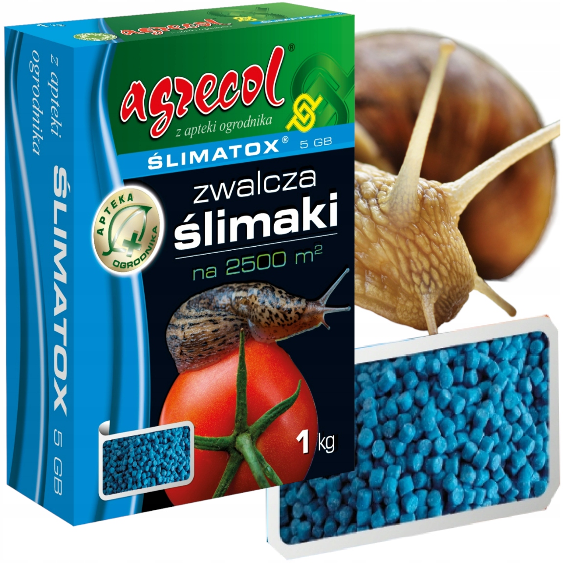 MODRÉ SLIMAJKOVÉ GRANULY ŚLIMATOX 5 GB 1KG