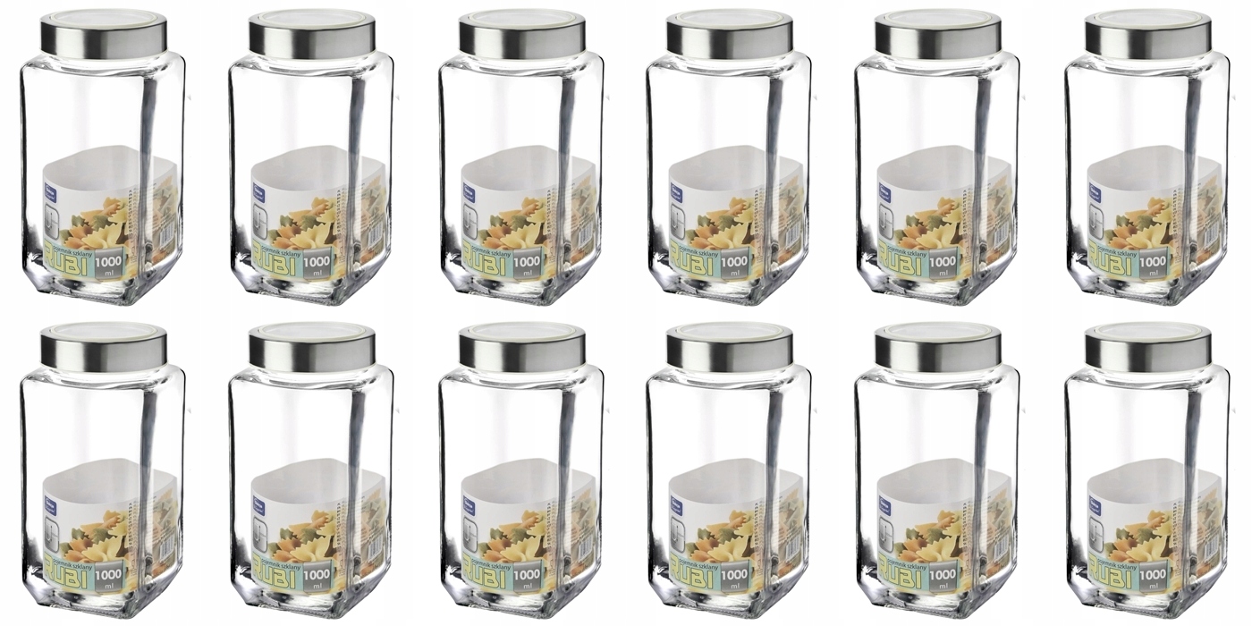Sklenená kuchynská nádoba JAR Rubi 12 x 1000 ml