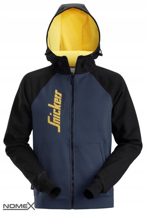 2888 Snickers mikina na zips s kapucňou, námornícka modrá L