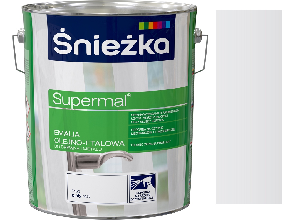 Olejovo-ftalová farba Supermal F100 biela 10 l