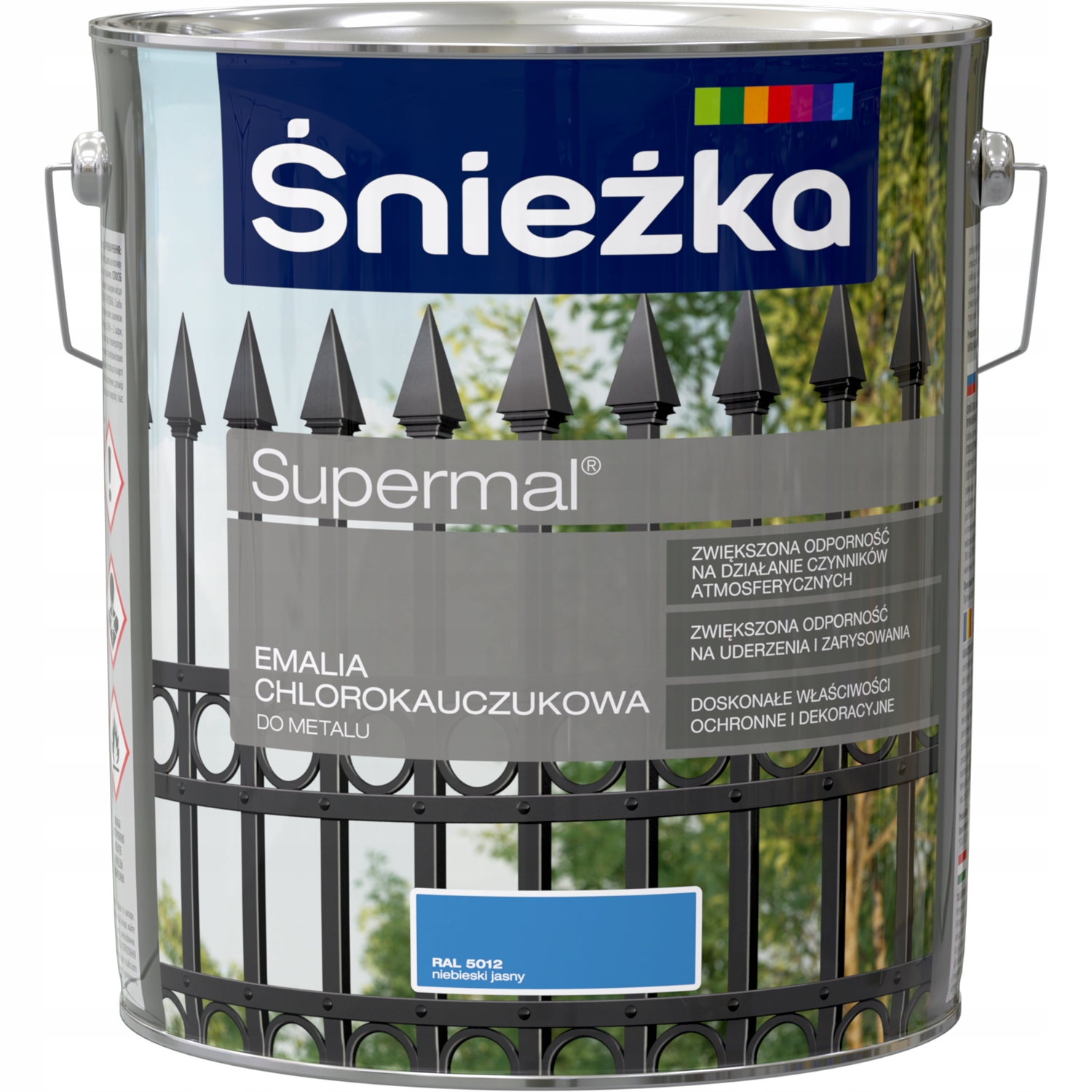 Smaltovaný chlórkaučukom Śnieżka Supermal modrý 10 l