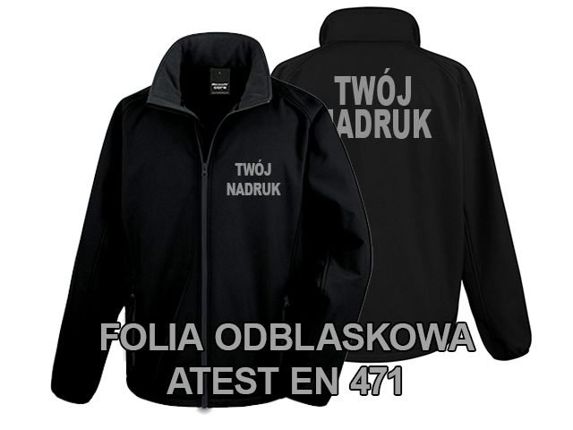 SOFTSHELLOVÁ BUNDA s potlačou loga REFLEXNÁ OCHRANA