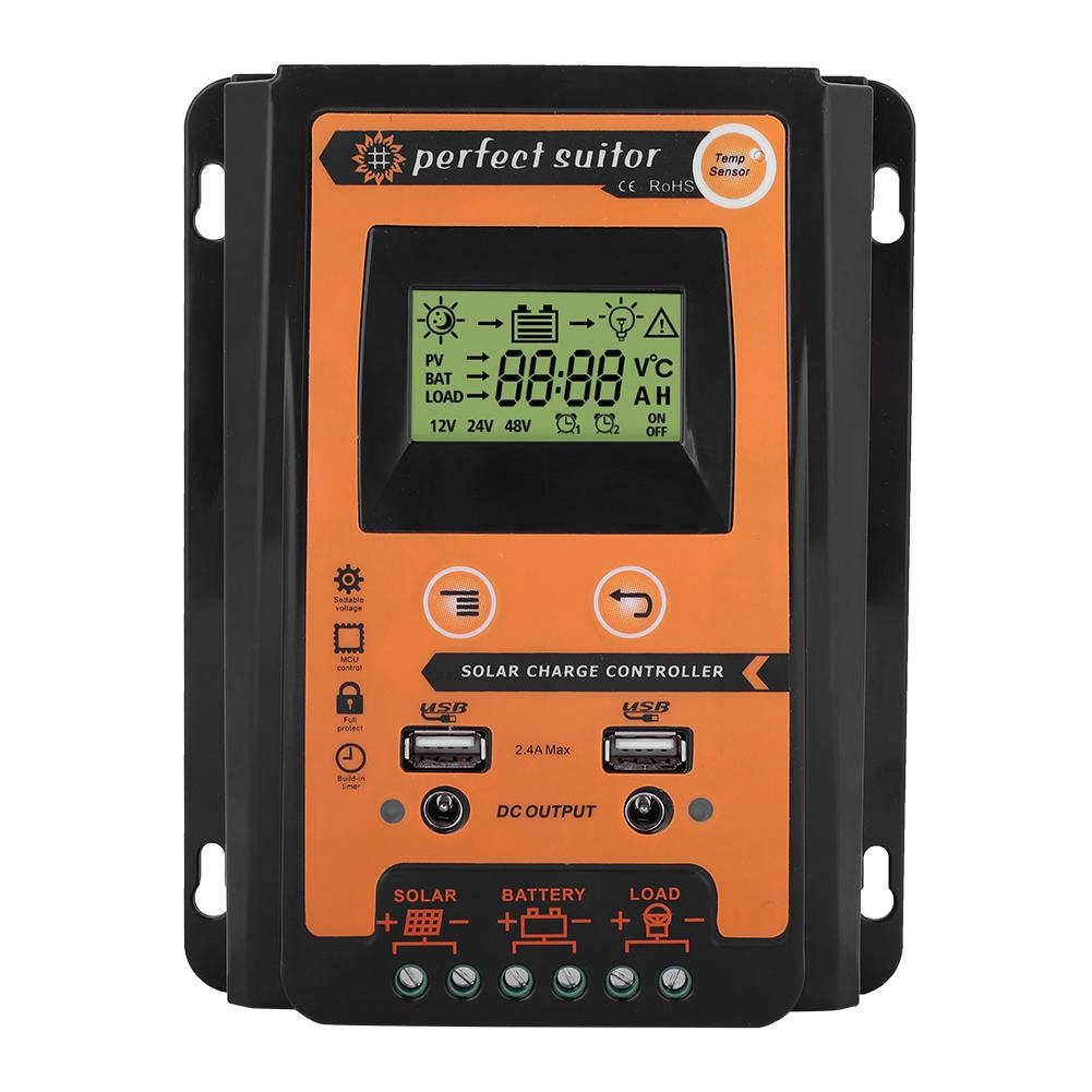 REGULÁTOR SOLÁRNEHO NABÍJANIA 30A MPPT 12V 24V LCD