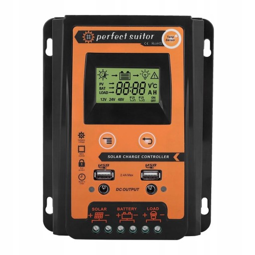 REGULÁTOR SOLÁRNEHO NABÍJANIA 30A MPPT 12V 24V USB LCD