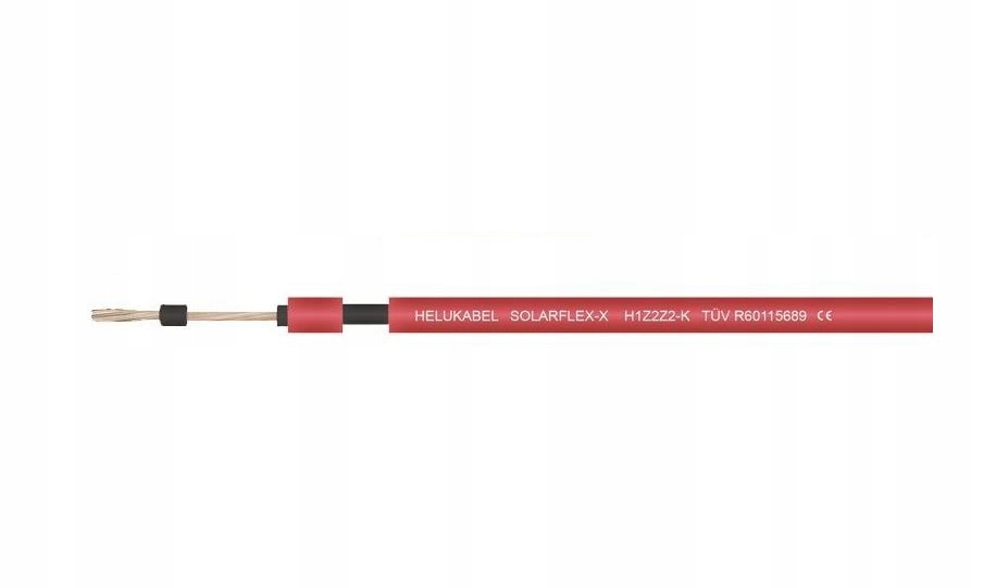SOLARFLEX-X H1Z2Z2-K 1X4 QMM ČERVENÝ, 100 METROV