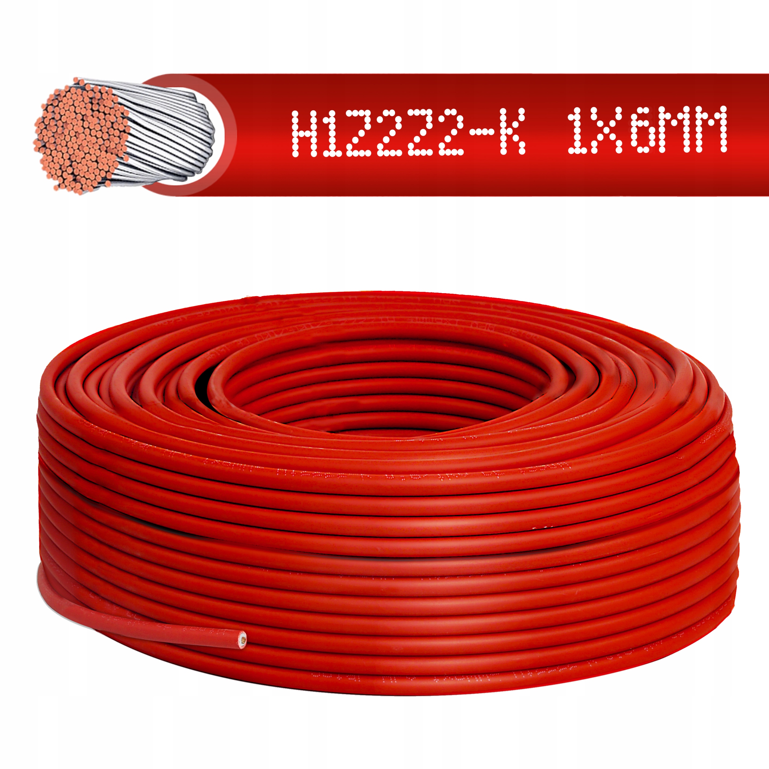 KÁBEL SOLÁRNY ČERVENÝ DRÔT 6mm2