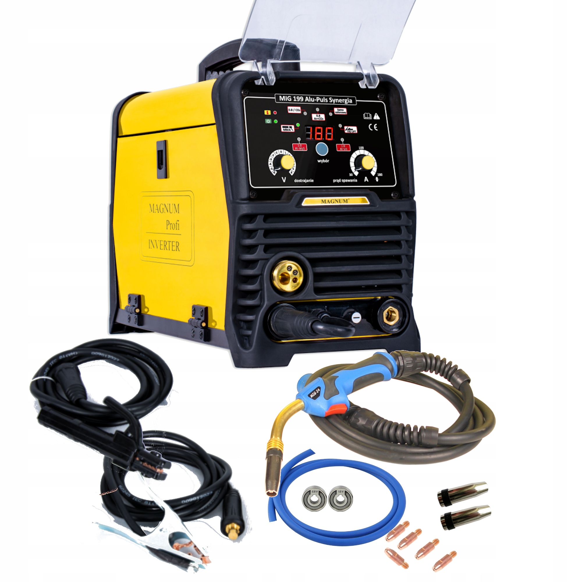 MAGNUM MIG 199 ALU WELDER SYNERGY PULS 3v1 180A