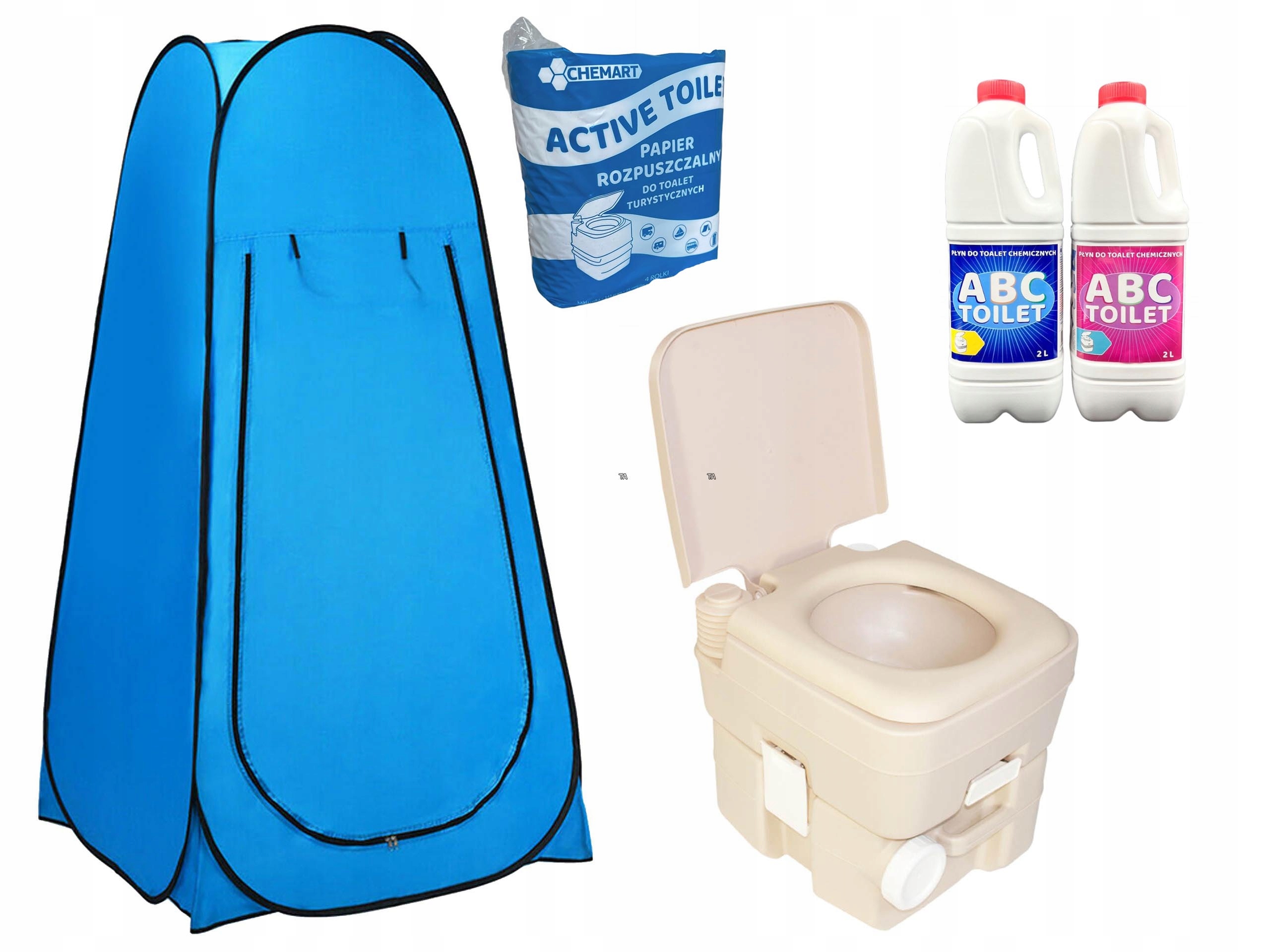 WC 35L PRENOSNÉ TURISTICKÉ WC POTAH NA SEDADLO + 4 ďalšie produkty