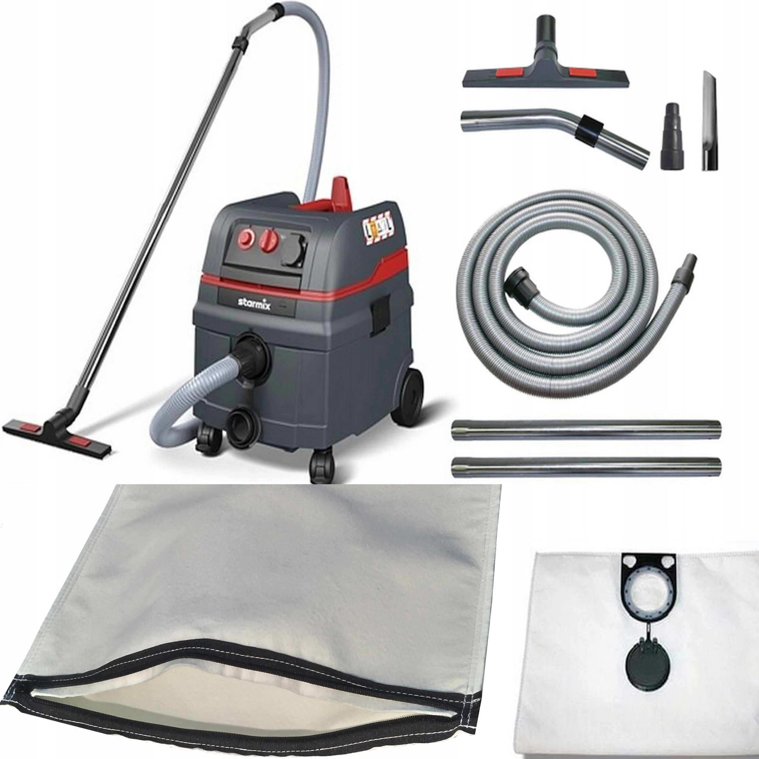 Priemyselný vysávač Starmix ISC L-1625 1600 W + Vrecko do vysávača opakovane použiteľné textilné vrecko 30l HRUBÉ 1 ks.