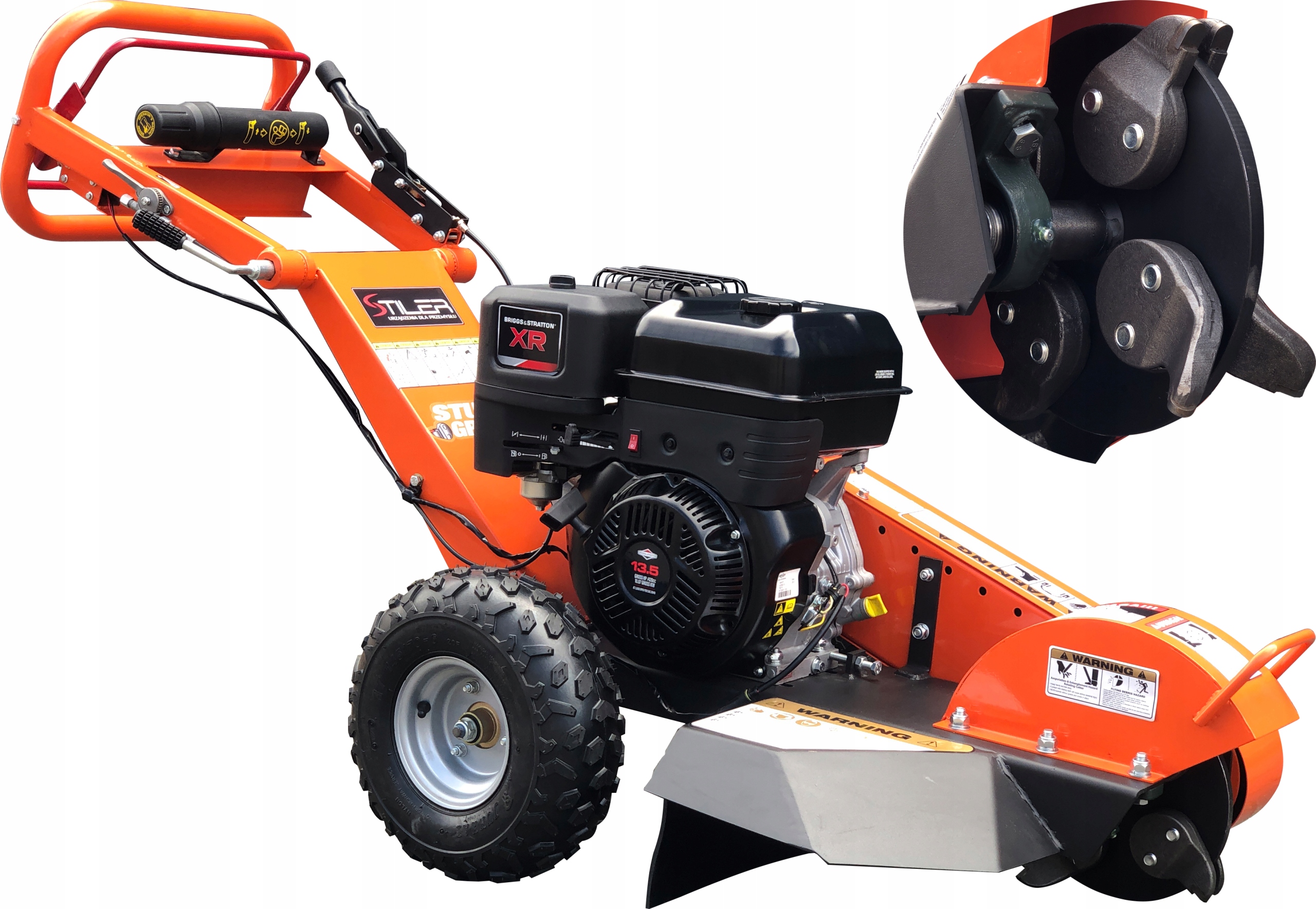 STILER VÝKONNÝ STUM NULLER BENZÍN KOMBINOVANÁ FRÉZA ŠTIEPAČKA MOTOR B&S 13,5 HP