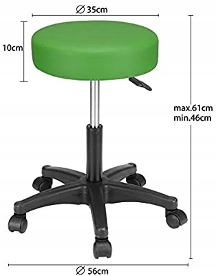 ZELENÁ KADERNÍCKA STOLIČKA