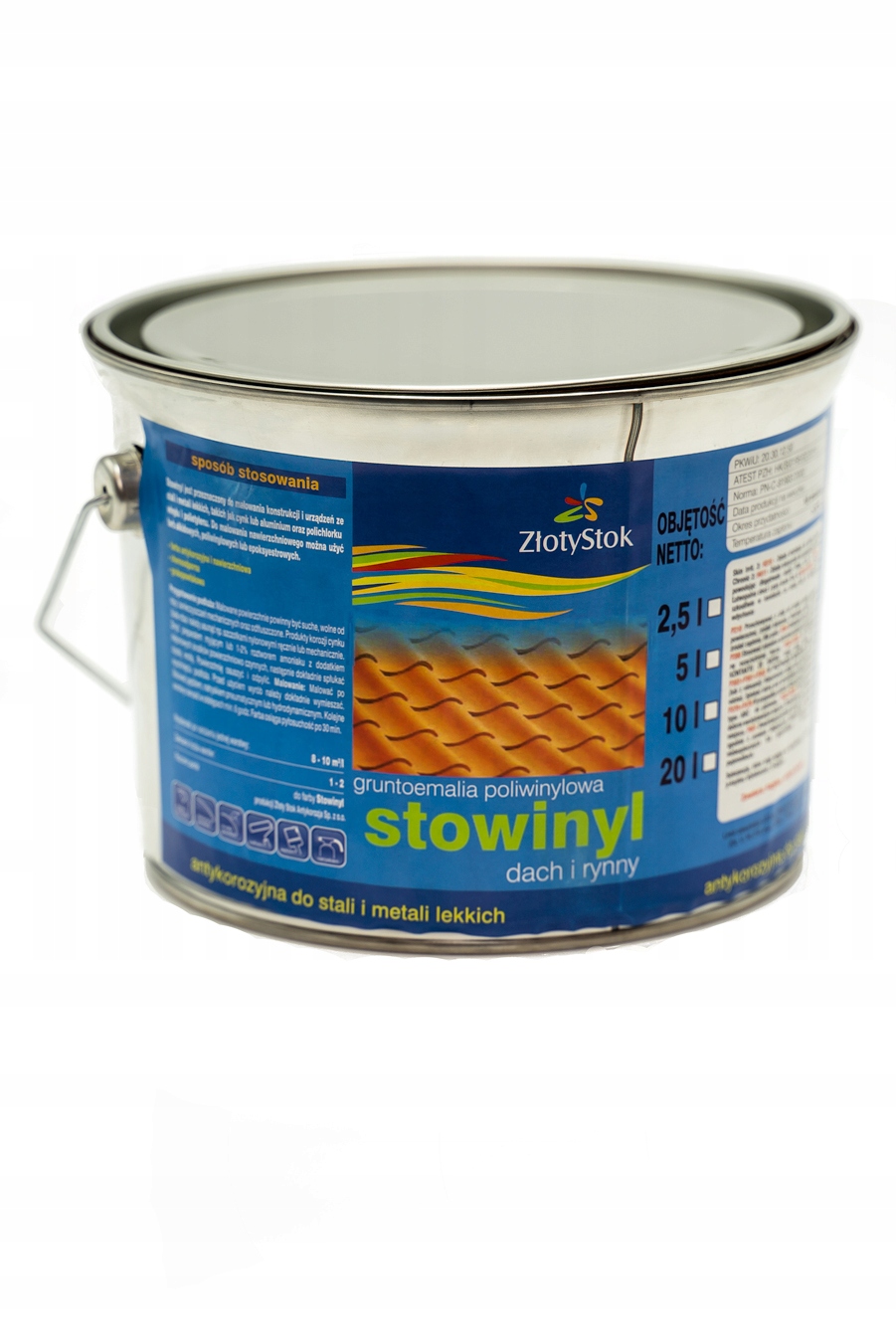 STOWINYL farba na strechu 2,5l červený oxid