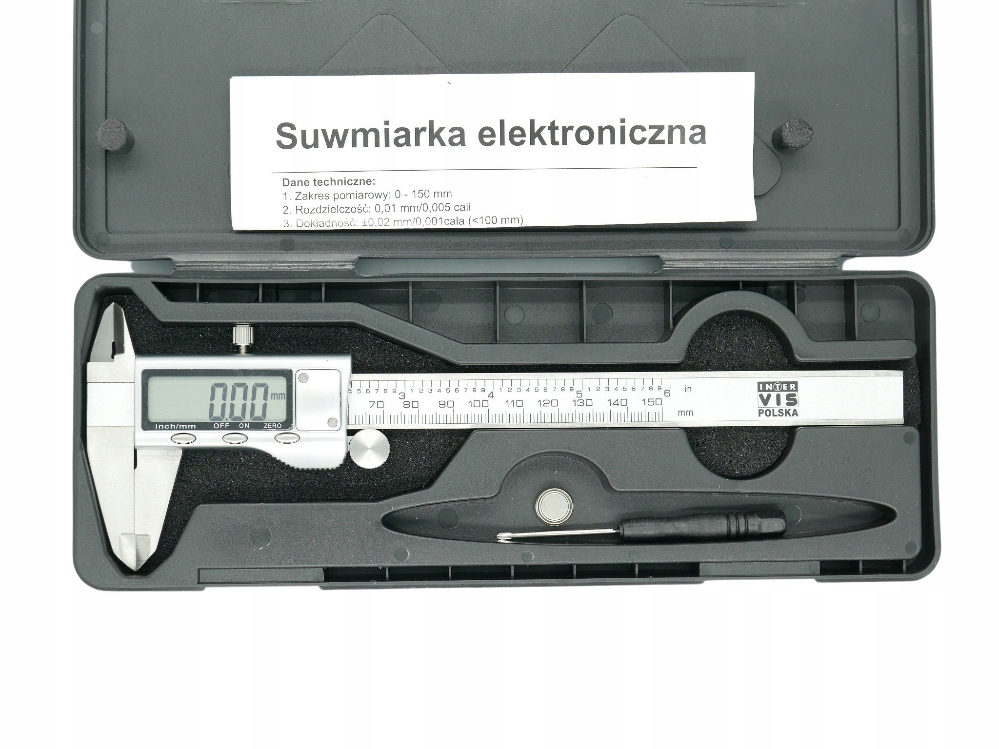 Elektronické posuvné meradlo Inter-Vis 150 mm