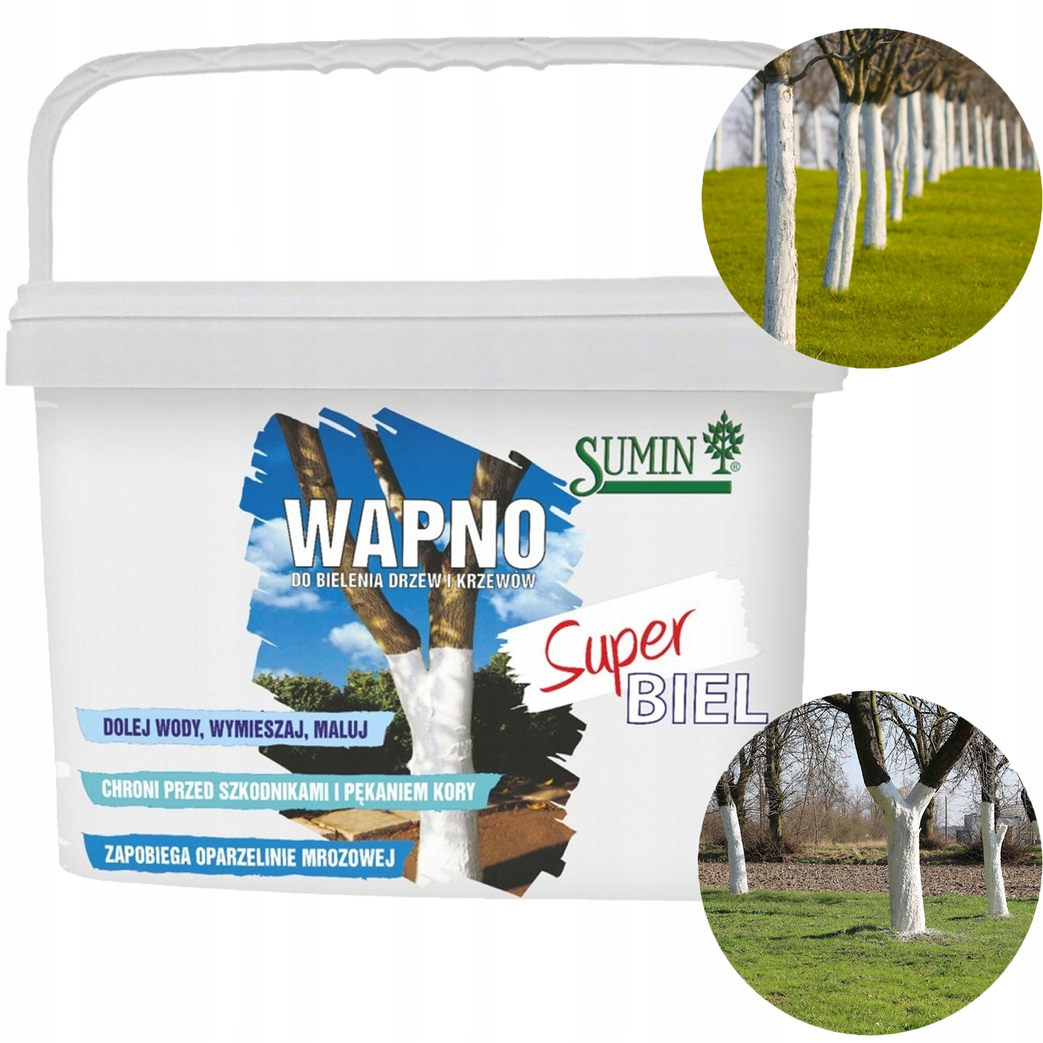 Vápno na bielenie stromov 2 kg Sumin