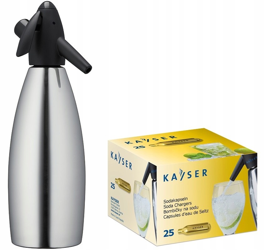 SIFÓN PRE KAYSER SODÍKOVEJ VODY 1L + 25 KAZET