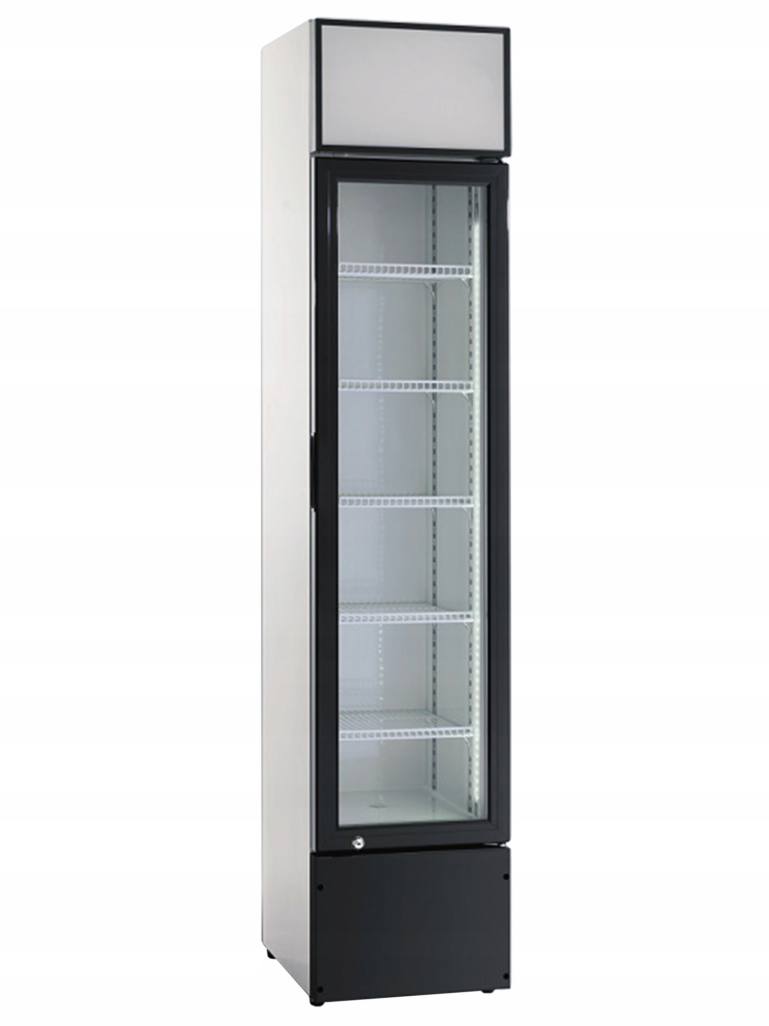 SKLENENÁ CHLADNIČNÁ SKRINA 160L štíhla