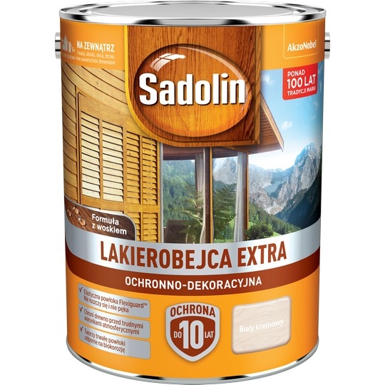Sadolin Extra škvrnitý lak 10L KRÉM BIELY 99 dr