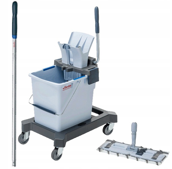 VILEDA PROFESSIONAL Vedro a plochý mop UltraSpeed Pro Single Set + Vileda PRO Stick 25L 40 cm