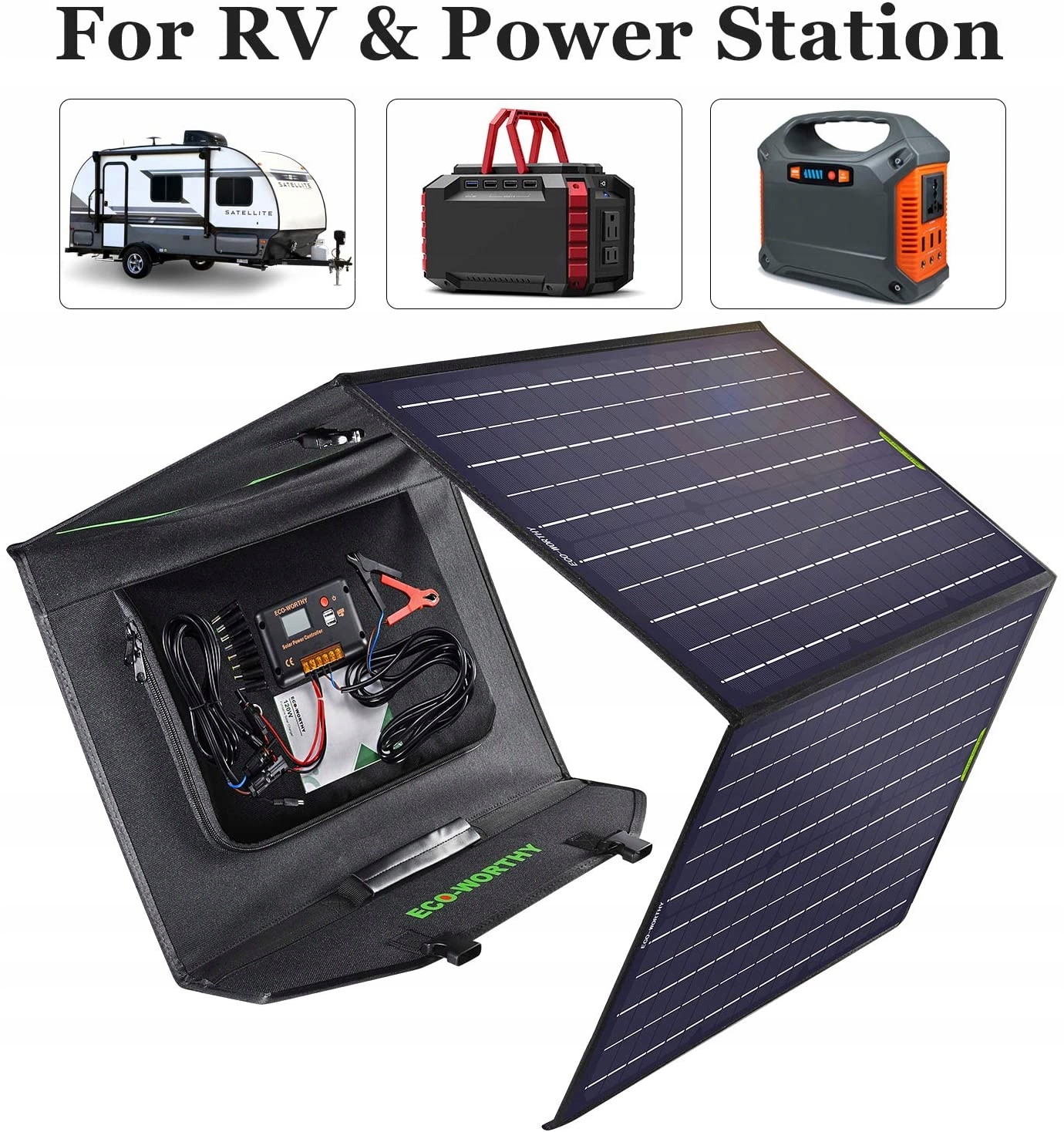 Skladací solárny nosný panel 120 W 12 V