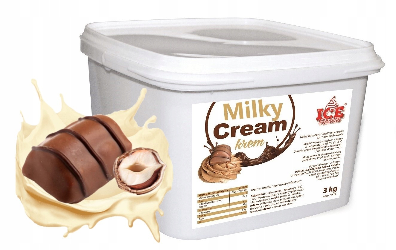 Roztierateľný krém 3kg mliečna čokoláda orechová