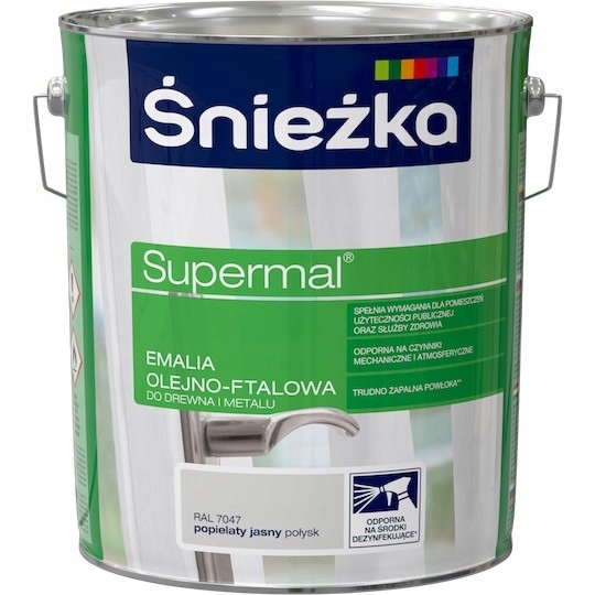 Smalt Śnieżka Oil LIGHT GREY RAL7047 10L