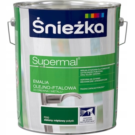 Śnieżka Oil Enamel GREEN MINT F510 10L far