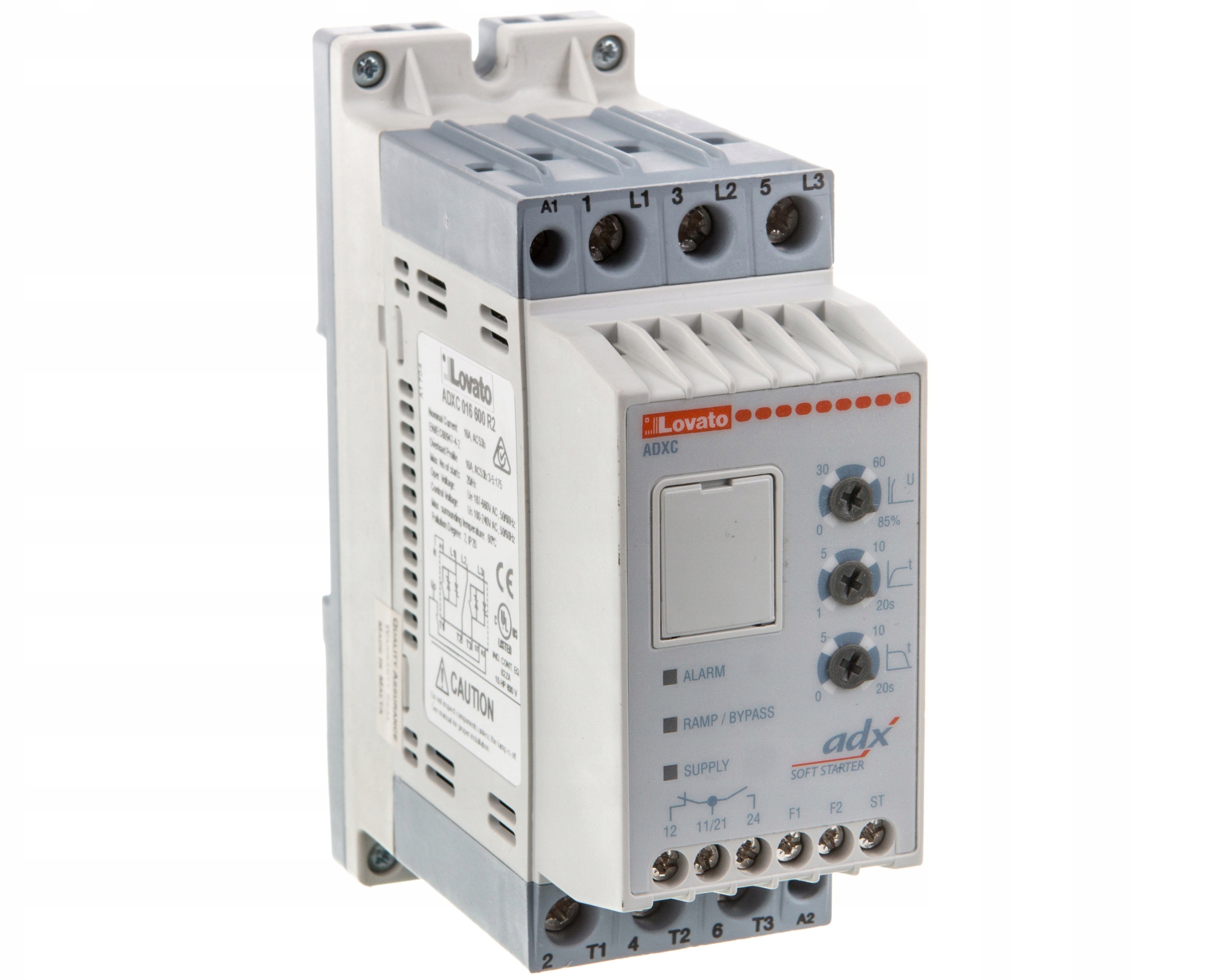 Softstarter 16A 11kW s obtokovým relé, 3x600V