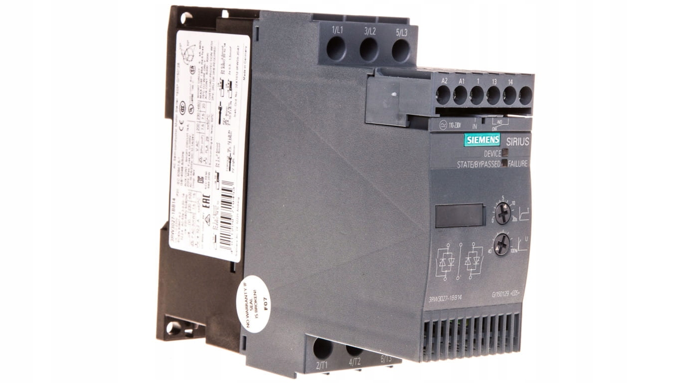 200-480VAC 32A 3-fázový softštartér 15kW / 400V Uc = 110