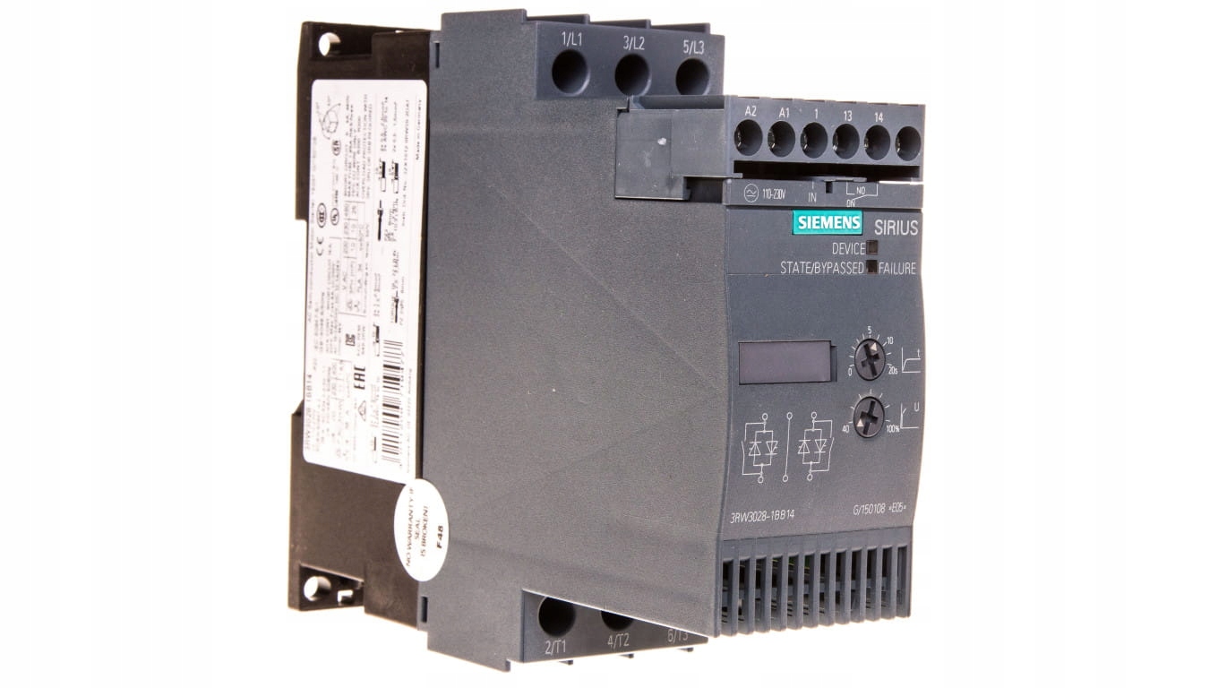 Trojfázový softštartér 200-480VAC 38A 18,5kW / 400V Uc = 1