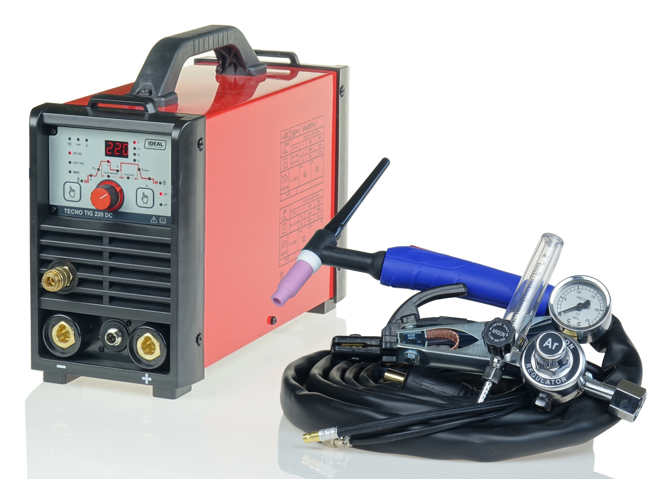 Zvárač TIG IDEAL TECNOTIG 220 DC PULSE Set